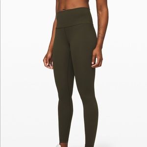 NWT - Lululemon Wunder Under High Rise Luxtreme - dark olive, size 6